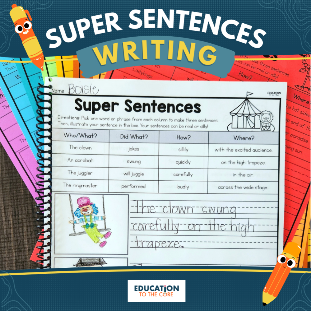 Super Sentences: Themed Sentence Writing Practice