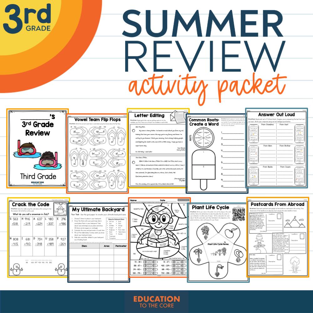 3rd Grade Summer Review Packet