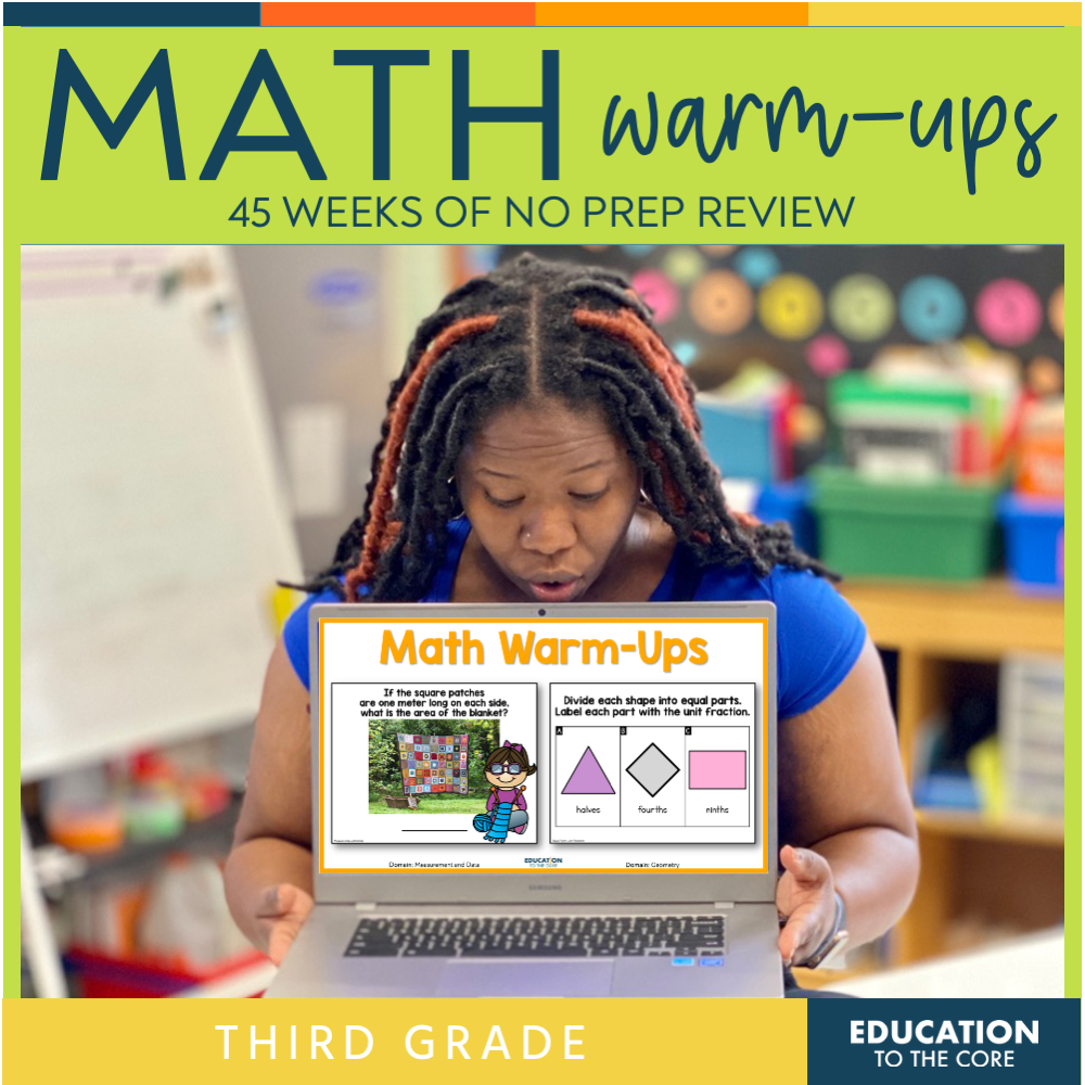 No Prep Math Warm-Ups for 3rd Grade