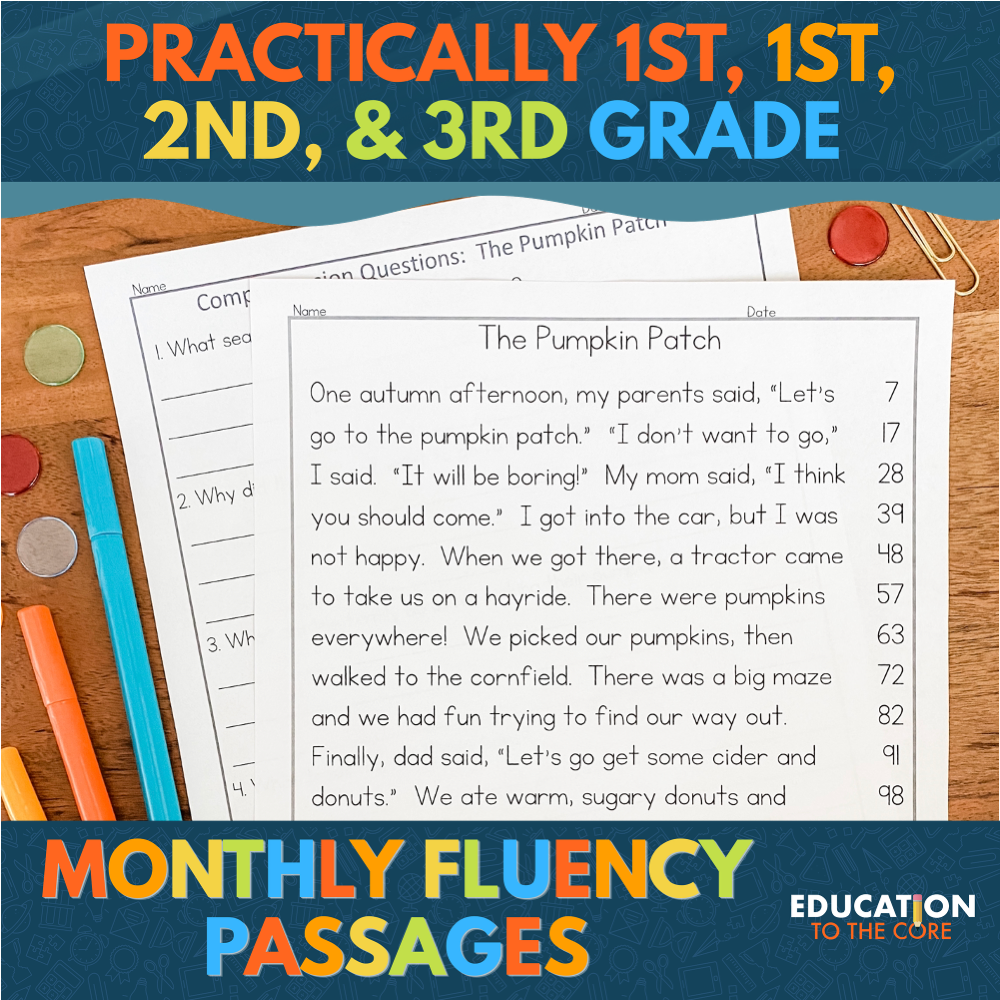 1st-3rd Grade Reading Comprehension Passages Bundle