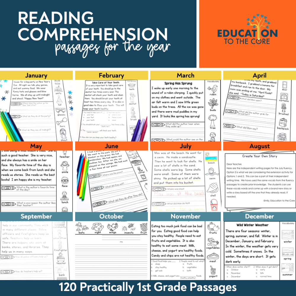 1st-3rd Grade Reading Comprehension Passages Bundle