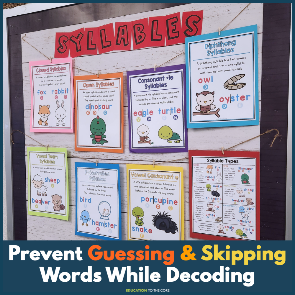 Syllable Types/Syllable Division Posters & Activities Bundle