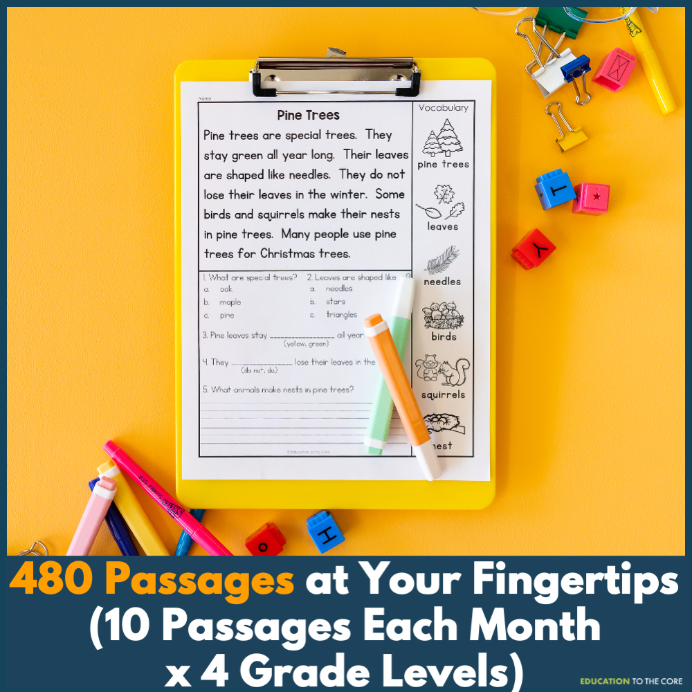 1st-3rd Grade Reading Comprehension Passages Bundle