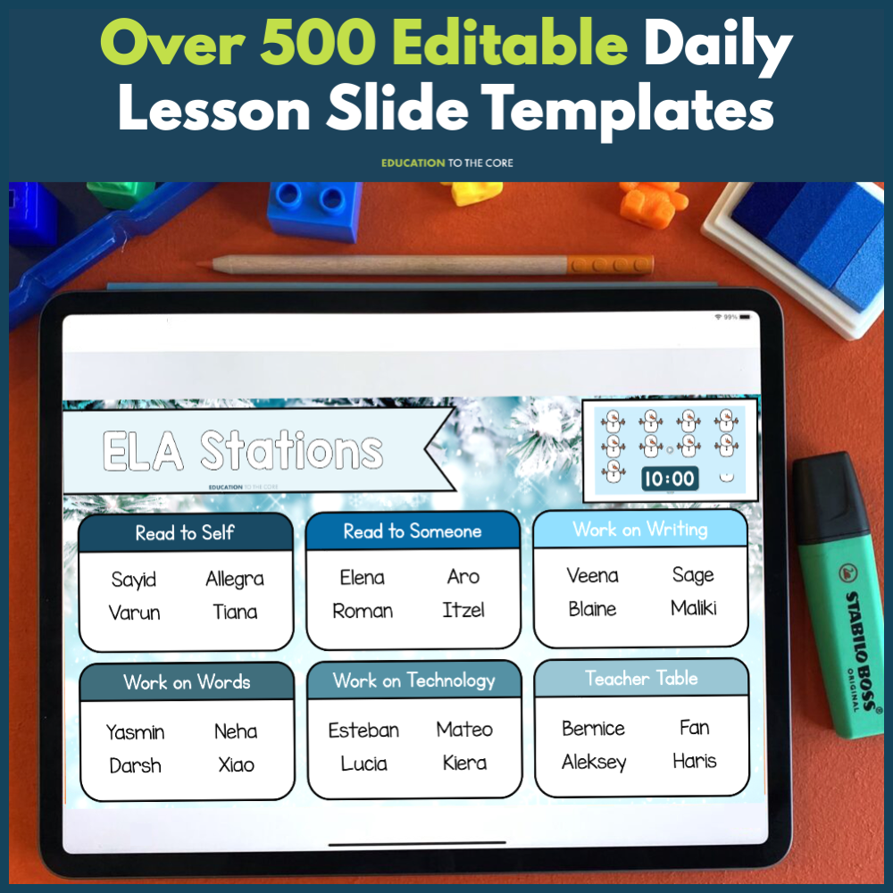 Editable Daily Slides Templates for ANY Grade