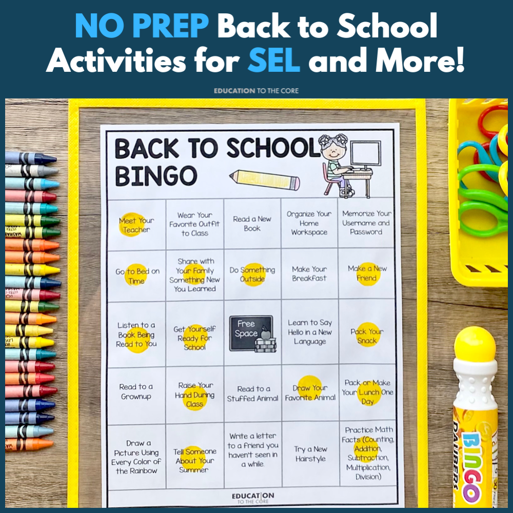 Back to School Packet: First Day Activities