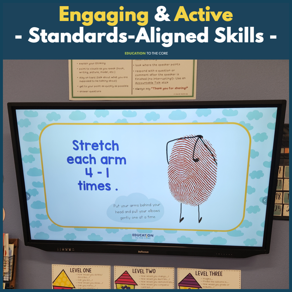 Brain Breaks Slides for Kindergarten