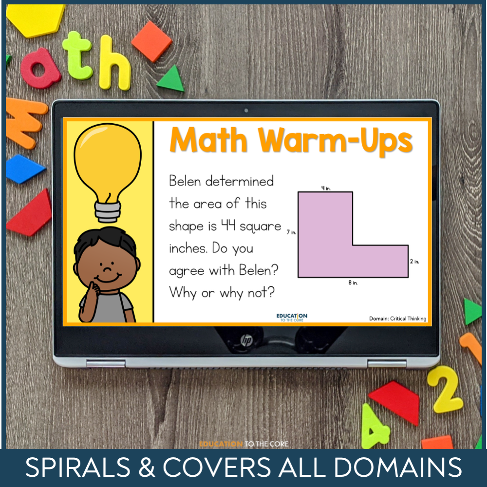 No Prep Math Warm-Ups for 3rd Grade