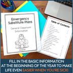 3rd Grade Editable Sub Plans