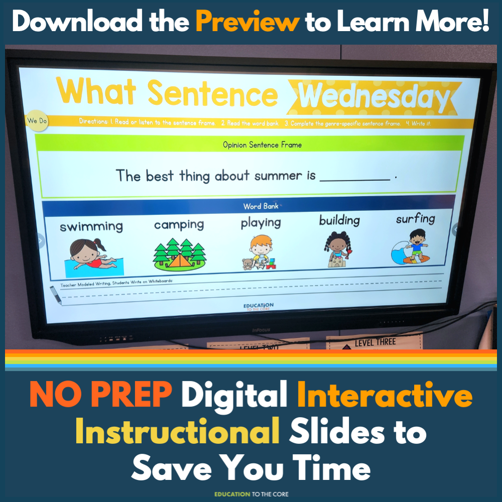 Syntax [Grammar] Digital Interactive Teaching Slides for K/1