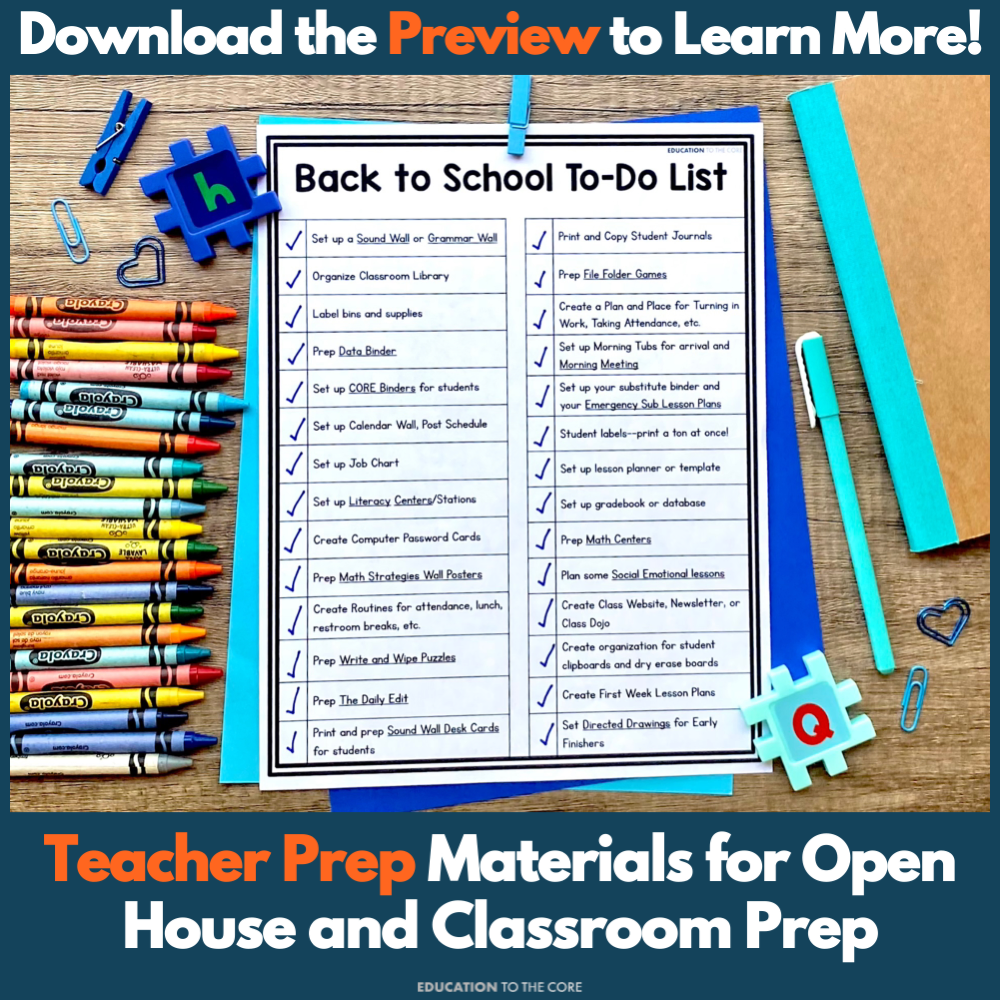 Back to School Packet: First Day Activities